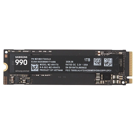 1 TB Samsung 990, M.2, PCIe 4.0 SSD сақтау құрылғысы