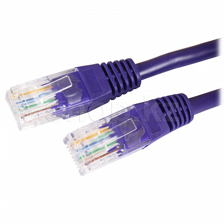 Patch cord RJ-45 5е cat Cablexpert PP12-2M/V, UTP, 2m, Violet