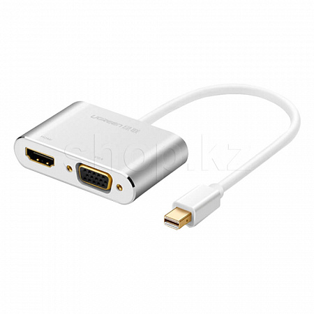 Переходник Mini DisplayPort - HDMI/VGA, UGREEN 20421, Silver, BOX