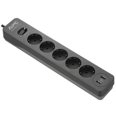 APC PME5U2B-GR, 5 розеток, 1,5м, Black желілік сүзгісі