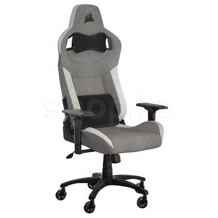 Кресло геймерское Corsair T3 Rush 2023, Soft Fabric, Grey-White