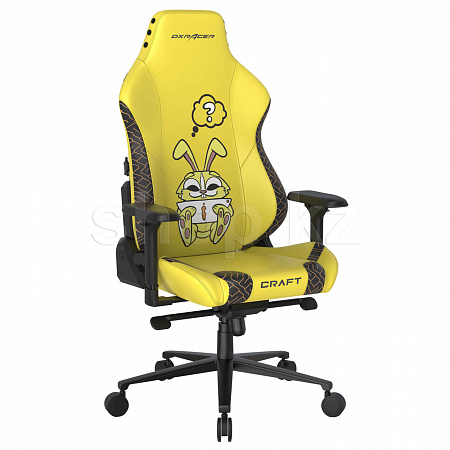 Кресло игровое компьютерное DXRacer CRAFT Rabbit in Dino CRA/H014/YN, Yellow