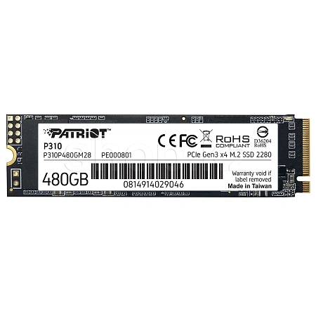 SSD 480 GB Patriot P310, M.2, PCIe 3.0