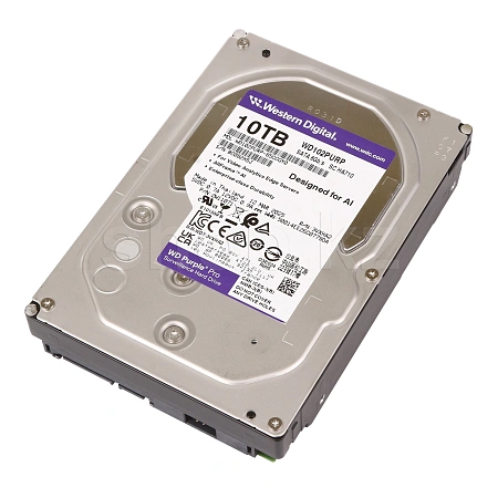 HDD 10 TB Western Digital (WD102PURP), 3.5", 512 MB, SATA III, Purple қатқыл дискі