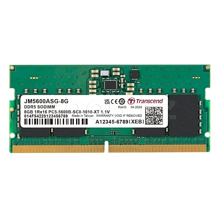 SO-DIMM 8GB DDR5 PC44800/5600MHz Transcend JM5600ASG-8G, BOX