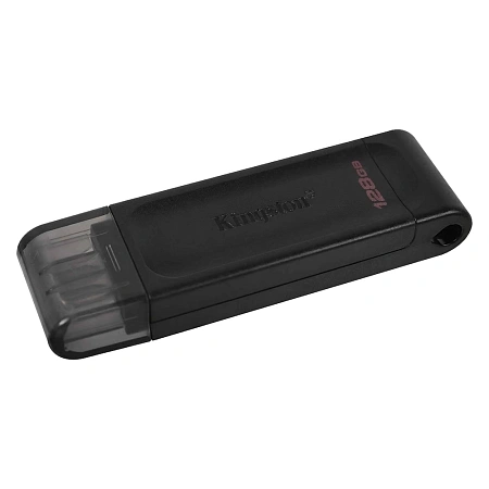 USB 128 Gb Kingston DataTraveler 70, USB 3.2 (Type-C), Black флешкасы