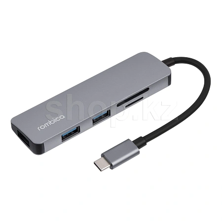 USB HUB 5-port USB 3.0 Type-C Rombica Foris TC-00268, Silver
