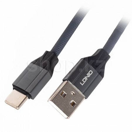 USB Type-C LDNIO LS441, 1m, Gray-Black интерфейс кабелі
