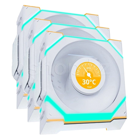 Комплект вентиляторов для корпуса Lian Li Uni Fan SL Wireless LCD 120 ARGB, 12cm, White