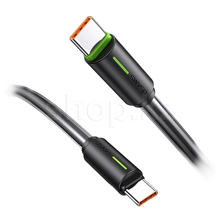 USB Type-C - Type-C Usams US-SJ734, 1m, Black интерфейс кабелі