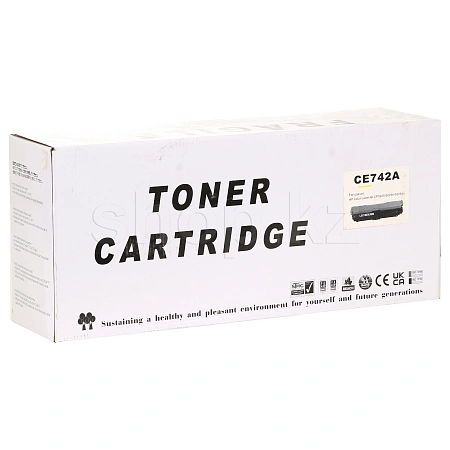 Тонер-картридж CE742A, Yellow, White Box