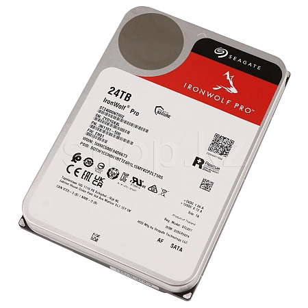 Жесткий диск HDD 24 TB Seagate IronWolf Pro NAS (ST24000NT002), 3.5", 512Mb, 7200rpm, SATA III