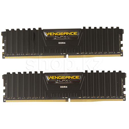 DDR-4 DIMM 32 GB 3200 MHz PC25600 Corsair Vengeance LPX, 2x 16 GB Kit, CL16, Black (CMK32GX4M2E3200C16)