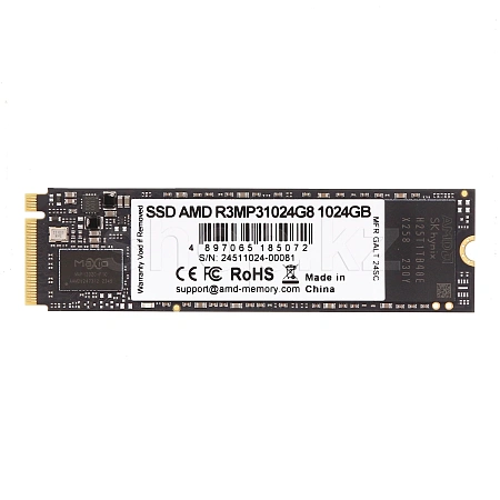 SSD накопитель 1 TB AMD Radeon R3, M.2, PCIe 3.0