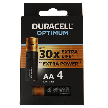 Батарейка Duracell Optimum AA MX1500, 1.5V (4шт.)