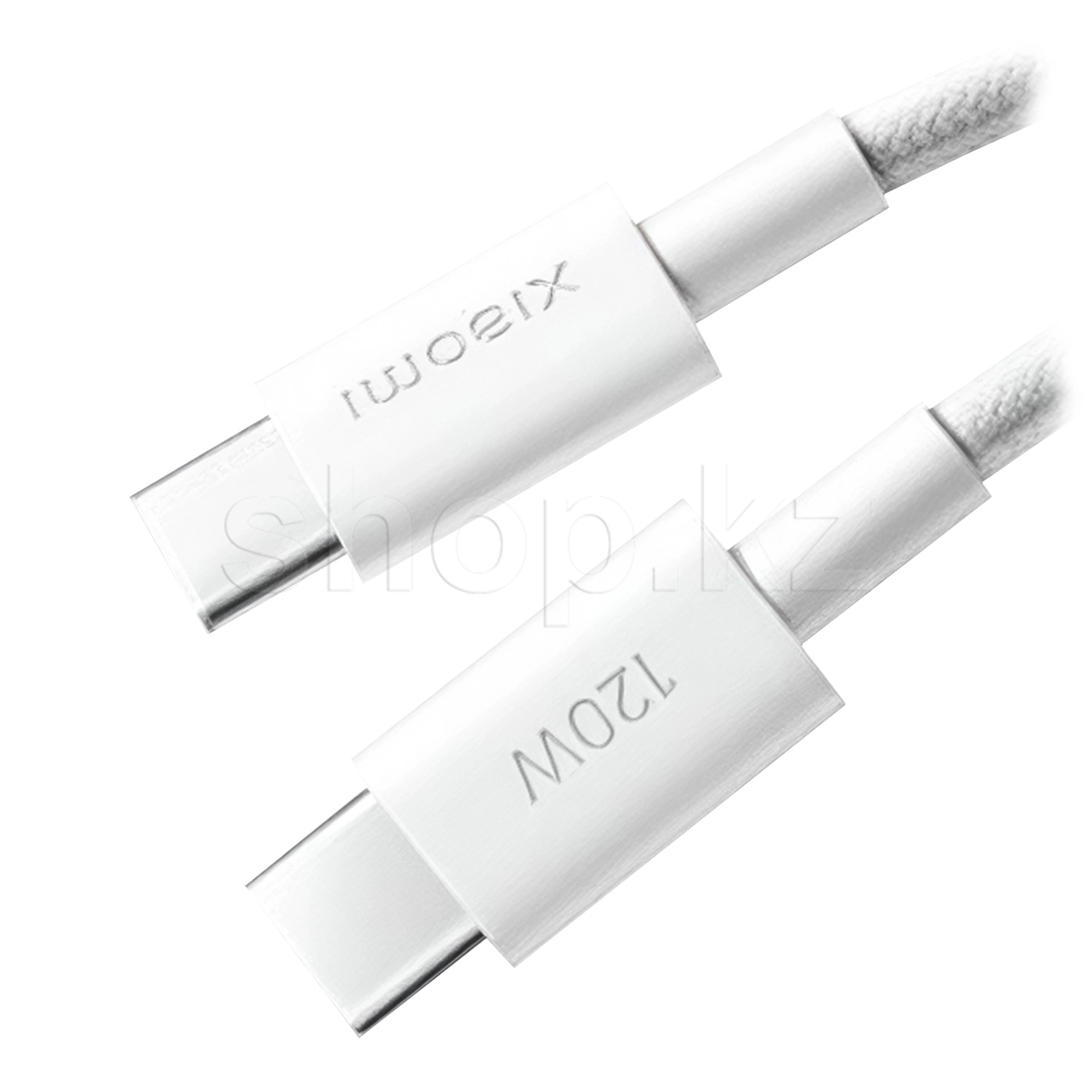 Кабель интерфейсный для USB Type-C - Type-C Xiaomi 6A Braided L36340, 1m, White