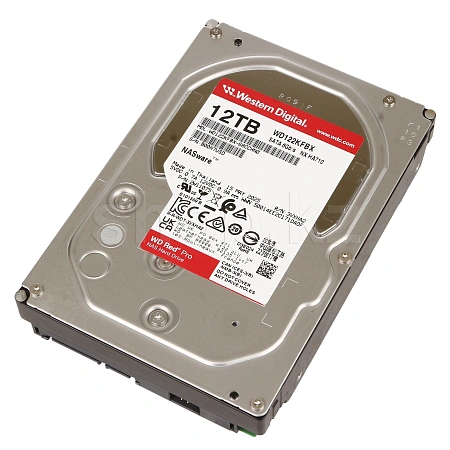 Жесткий диск HDD 12 TB Western Digital (WD122KFBX), 3.5", 512 MB, SATA III, Red Pro