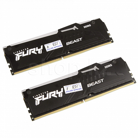 DDR-5 DIMM 32 GB 6000 MHz Kingston Fury Beast RGB, 2x 16 GB Kit, BOX (KF560C40BBAK2-32)