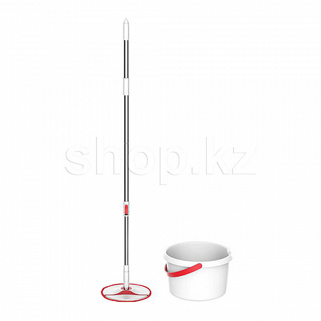 Комплект для уборки Yijie Rotary Mop Set Red Gray Cloth (YD-02)