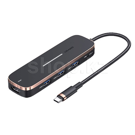 USB HUB 3-port USB 3.0 Usams US-SJ578, Black
