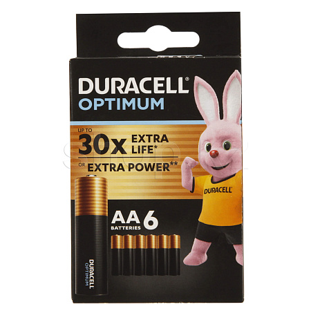 Батарейка Duracell Optimum AA MX1500, 1.5V (6шт.)