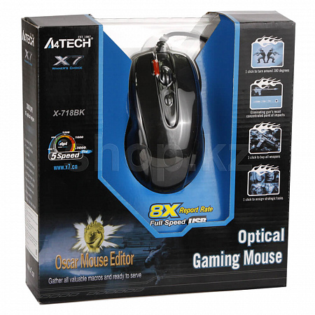 ᐈ Мышь A4Tech X-718BK, Black, USB – Купить В Интернет-Магазине.