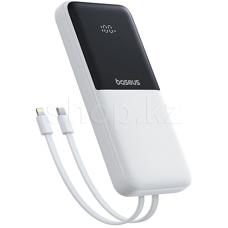 Мобильный аккумулятор Baseus Lipow Digital Display PPJP311, 10000 mAh, Moon White