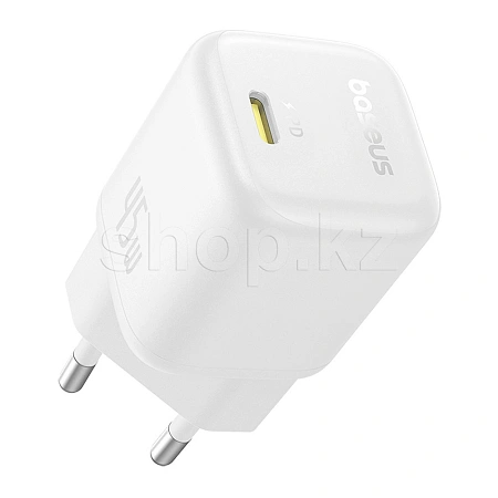 Зарядное устройство Baseus PicoGo 1C 45W, сеть, для USB Type-C устройств, Moon White