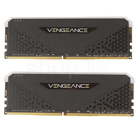 DDR-4 DIMM 16 GB 3600 MHz Corsair Vengeance RGB RS, 2x 8 GB Kit, Black, BOX (CMG16GX4M2D3600C18)