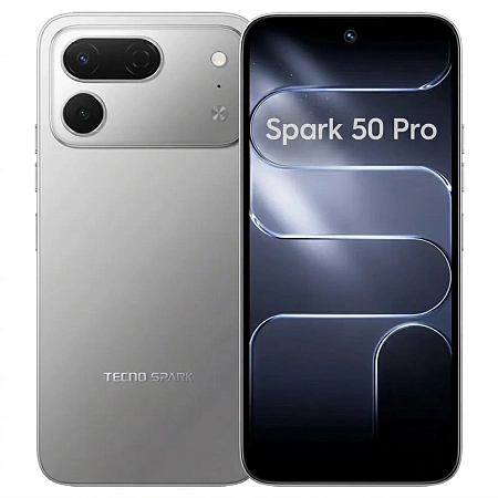 Tecno Spark 50 Pro, 8 GB, 256 GB, Titanium Grey (KO5) смартфоны