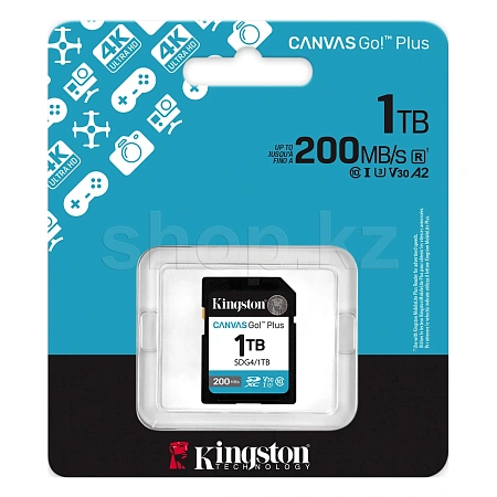 Карта памяти SDXC 1Tb Kingston Canvas Go! Plus, Class 10 UHS-I U3 V30 A2