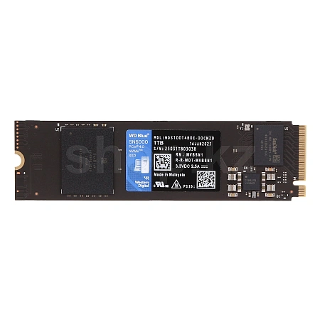 1 TB Western Digital Blue SN5000, M.2, PCle 4.0 SSD сақтау құрылғысы