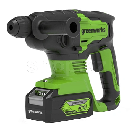 Перфоратор Greenworks GD24SDS2K4, без аккумулятора