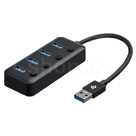USB HUB 4-port USB 3.0 2Е W1405, Black