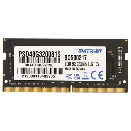 SO-DIMM 8GB DDR4 PC25600/3200MHz Patriot Signature Line, BOX (PSD48G320081S)