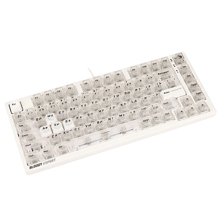 Клавиатура A4Tech Bloody MS76, MS Magnetic Switch, Crystal White, USB