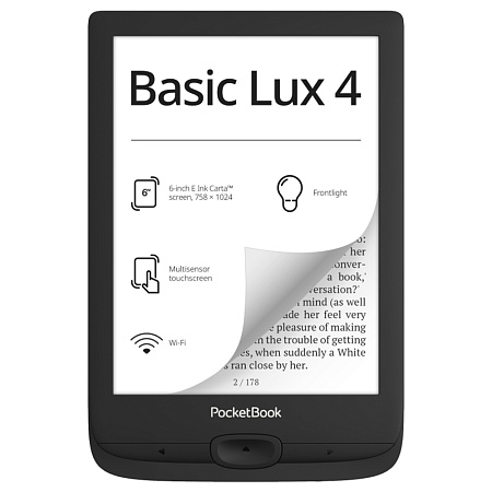 PocketBook 618 Basic Lux 4, Ink Black электронды кітабы